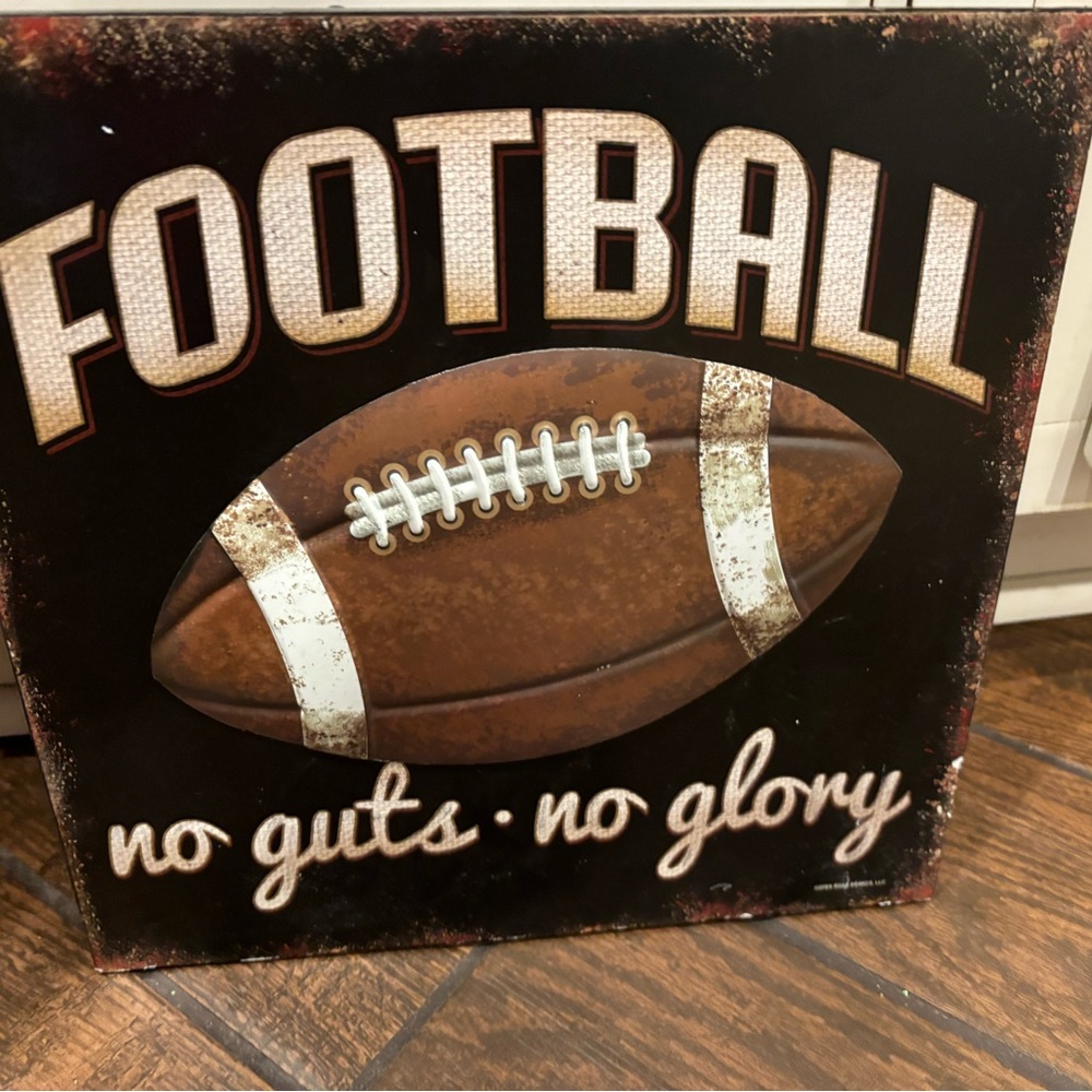 New-13x13.5 metal football sign